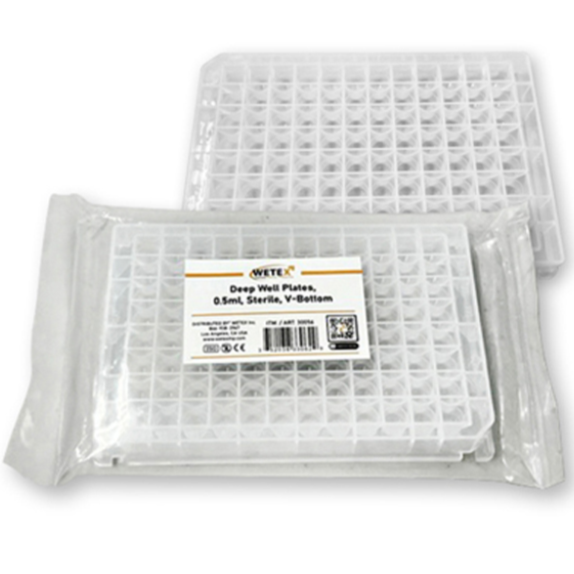 0.5 mL Deep Well Plates (Square Wells), V Bottom 0.5 mL Deep Well Plates (Square Wells), V Bottom