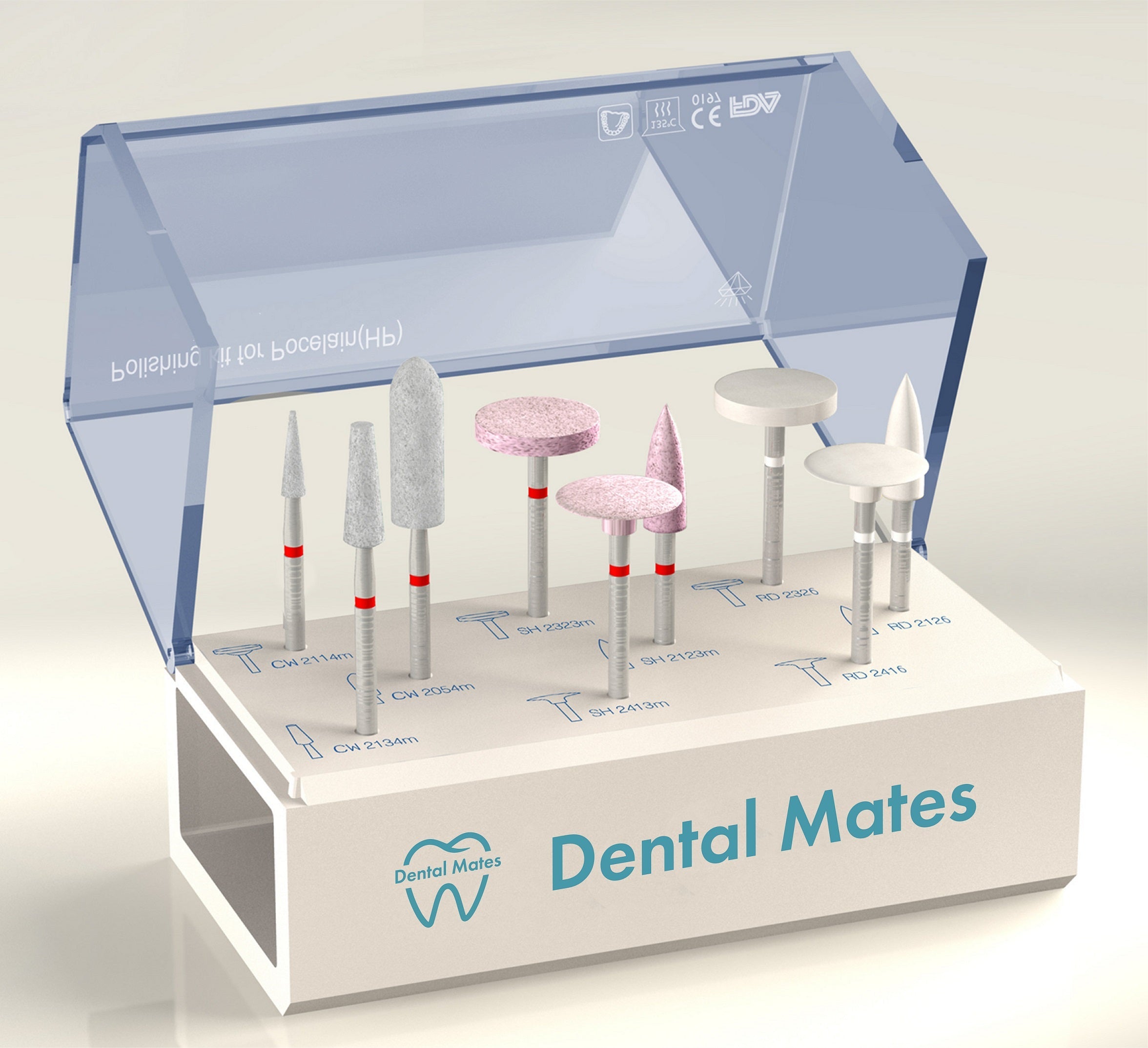 High Brightness polishing Kit Tooth Polisher 9pcs kit for Porcelain High Brightness polishing Kit Tooth Polisher 9pcs kit for Porcelain