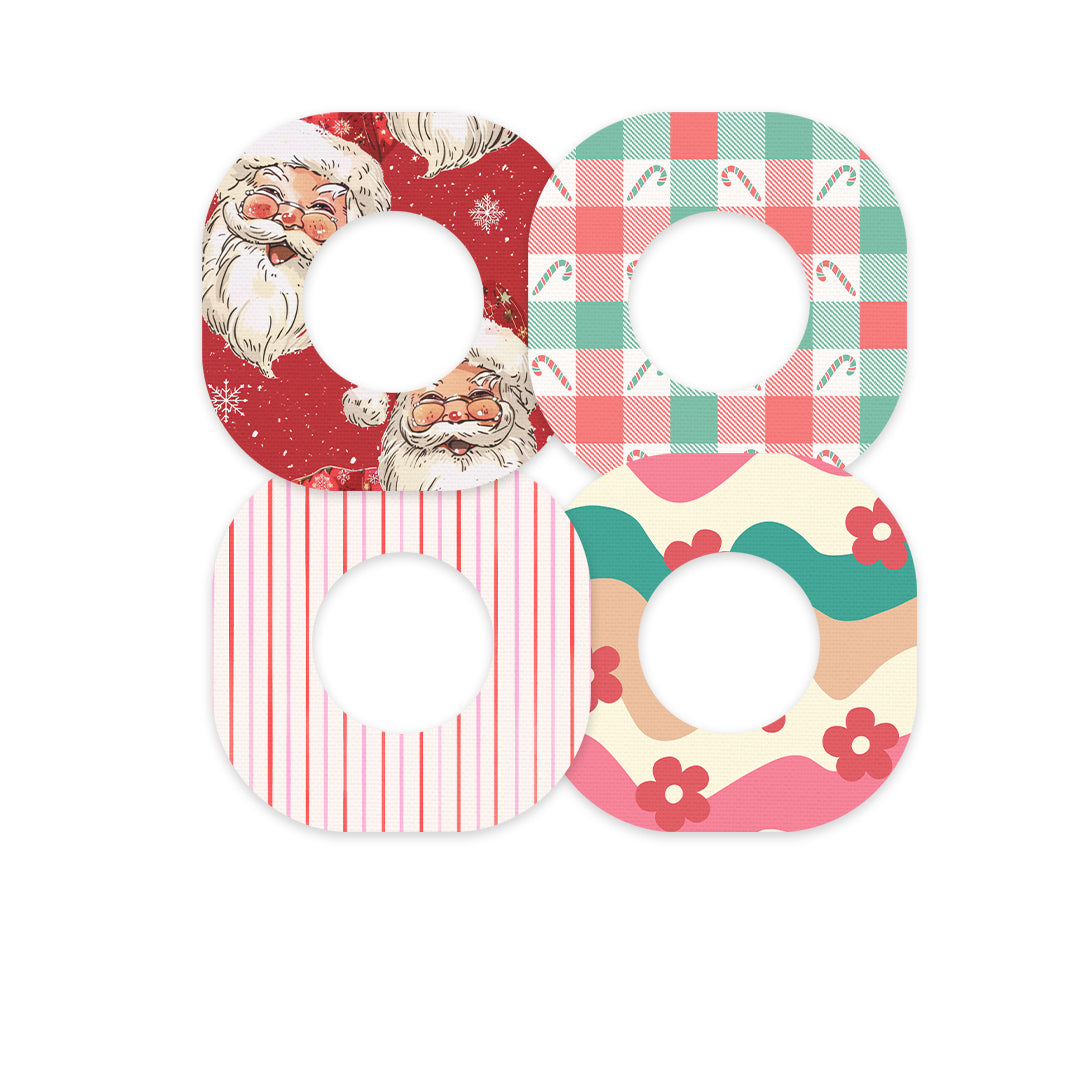 Retro Merry Variety Dexcom G7 and Stelo Patch Tape - Pump Peelz Retro Merry Variety Dexcom G7 and Stelo Patch Tape - Pump Peelz