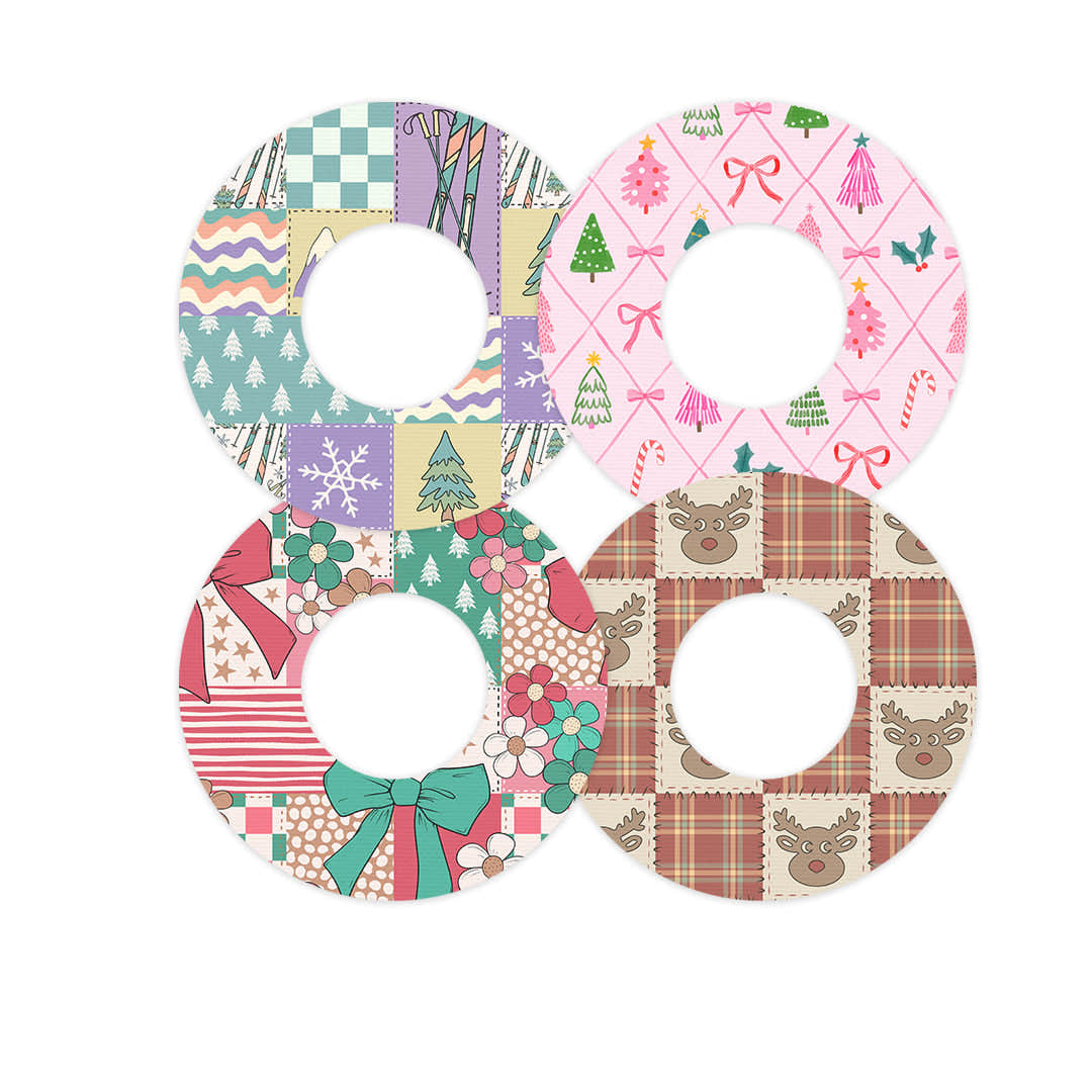 Holiday Patchwork Variety Patch Tape Designed for the FreeStyle Libre 2 - Pump Peelz Holiday Patchwork Variety Patch Tape Designed for the FreeStyle Libre 2 - Pump Peelz