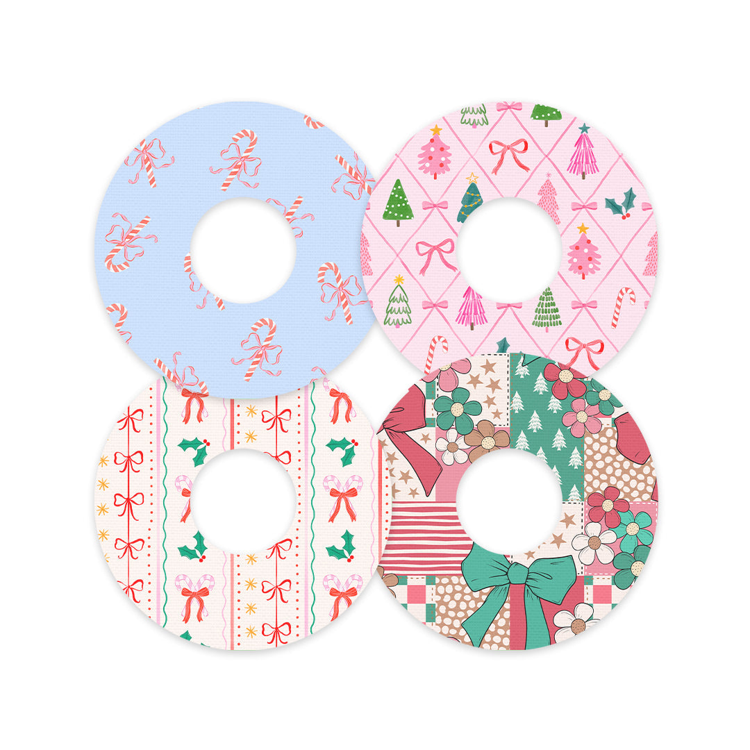 Pretty in Pink Holiday Variety Patch Tape Designed for the FreeStyle Libre 3 Plus & Lingo - Pump Peelz Pretty in Pink Holiday Variety Patch Tape Designed for the FreeStyle Libre 3 Plus & Lingo - Pump Peelz