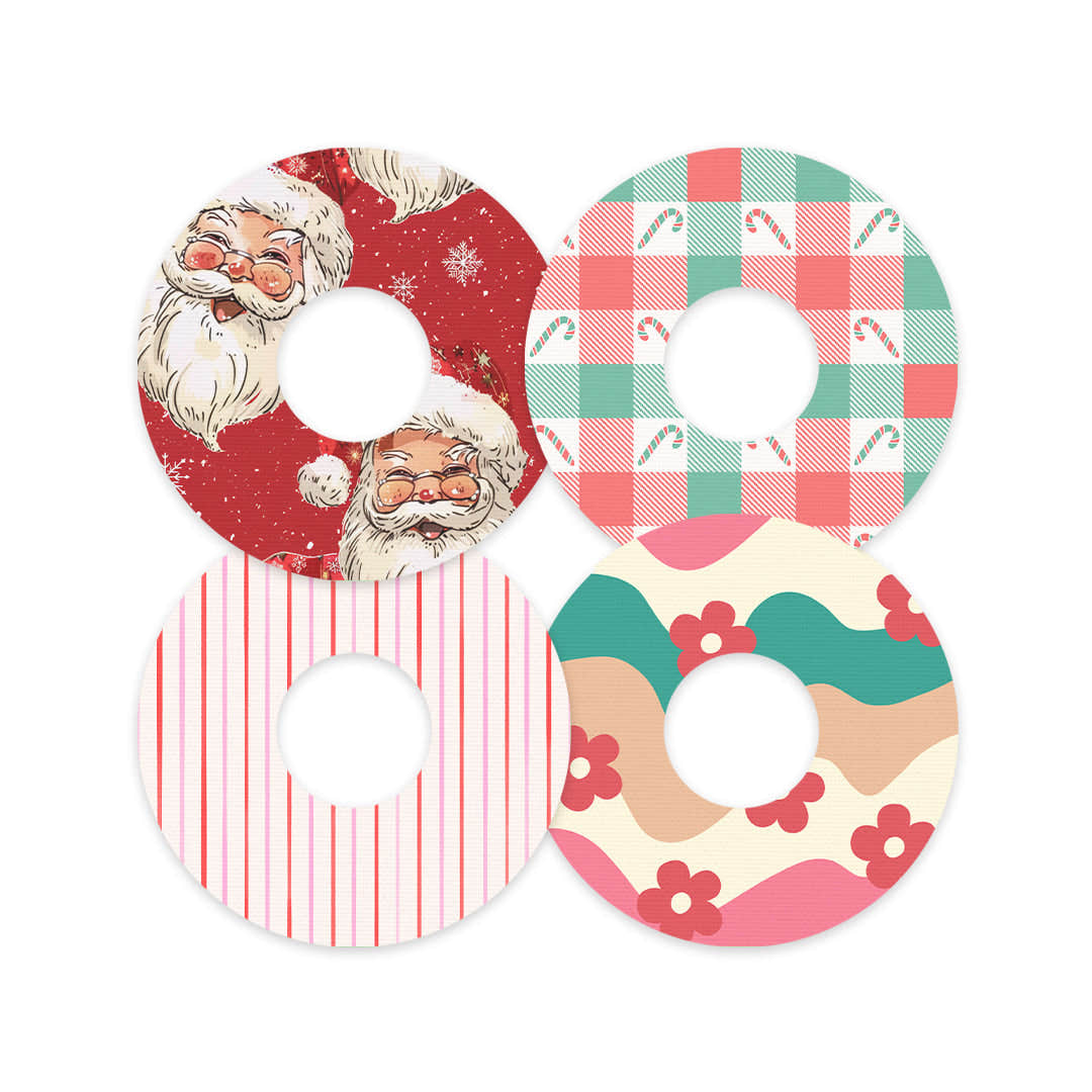 Retro Merry Variety Patch Tape Designed for the FreeStyle Libre 3 Plus & Lingo - Pump Peelz Retro Merry Variety Patch Tape Designed for the FreeStyle Libre 3 Plus & Lingo - Pump Peelz
