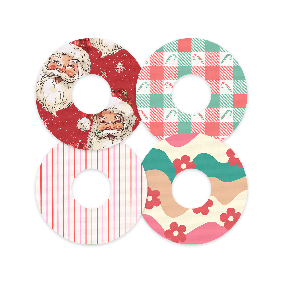 Retro Merry Variety Patch Tape Designed for the FreeStyle Libre 3 Plus & Lingo - Pump Peelz Retro Merry Variety Patch Tape Designed for the FreeStyle Libre 3 Plus & Lingo - Pump Peelz
