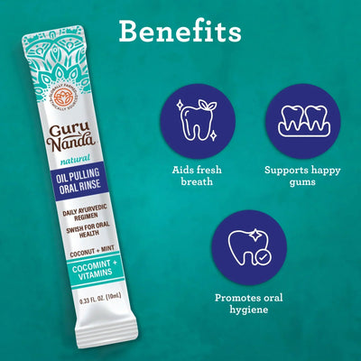 Cocomint Oil Pulling Travel Sachets with Natural Essential Oils & Vitamins Cocomint Oil Pulling Travel Sachets with Natural Essential Oils & Vitamins