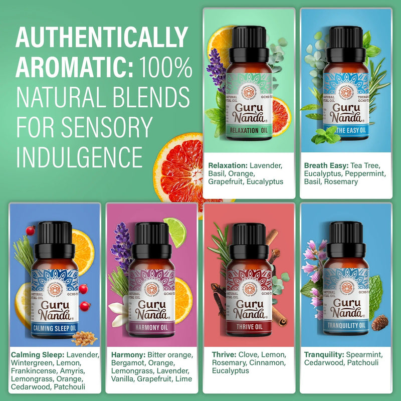 6 Essential Oil Blends Set, 10 ML 6 Essential Oil Blends Set, 10 ML