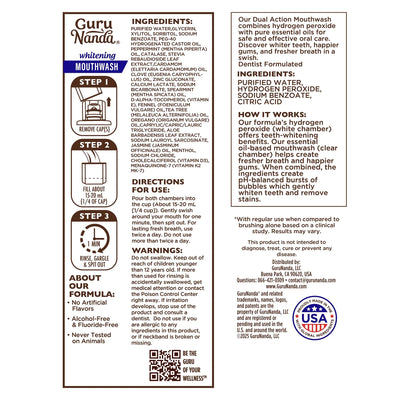 Dual Barrel Oxyburst Whitening Mouthwash, Wild Mint Dual Barrel Oxyburst Whitening Mouthwash, Wild Mint