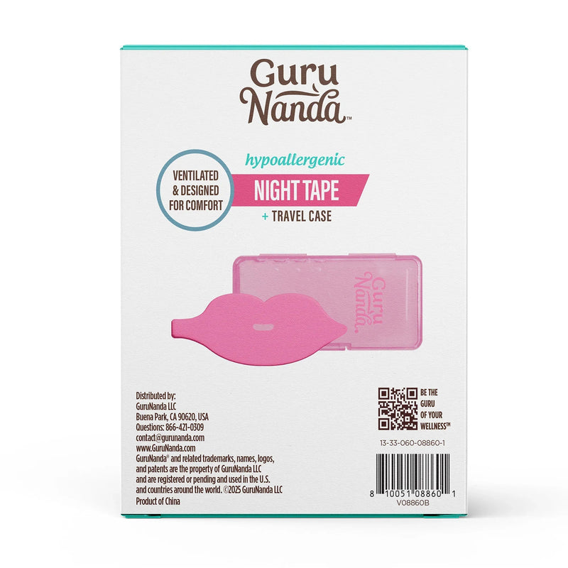 Pink Lip Shaped Night Tape with Case - 60 Count Pink Lip Shaped Night Tape with Case - 60 Count
