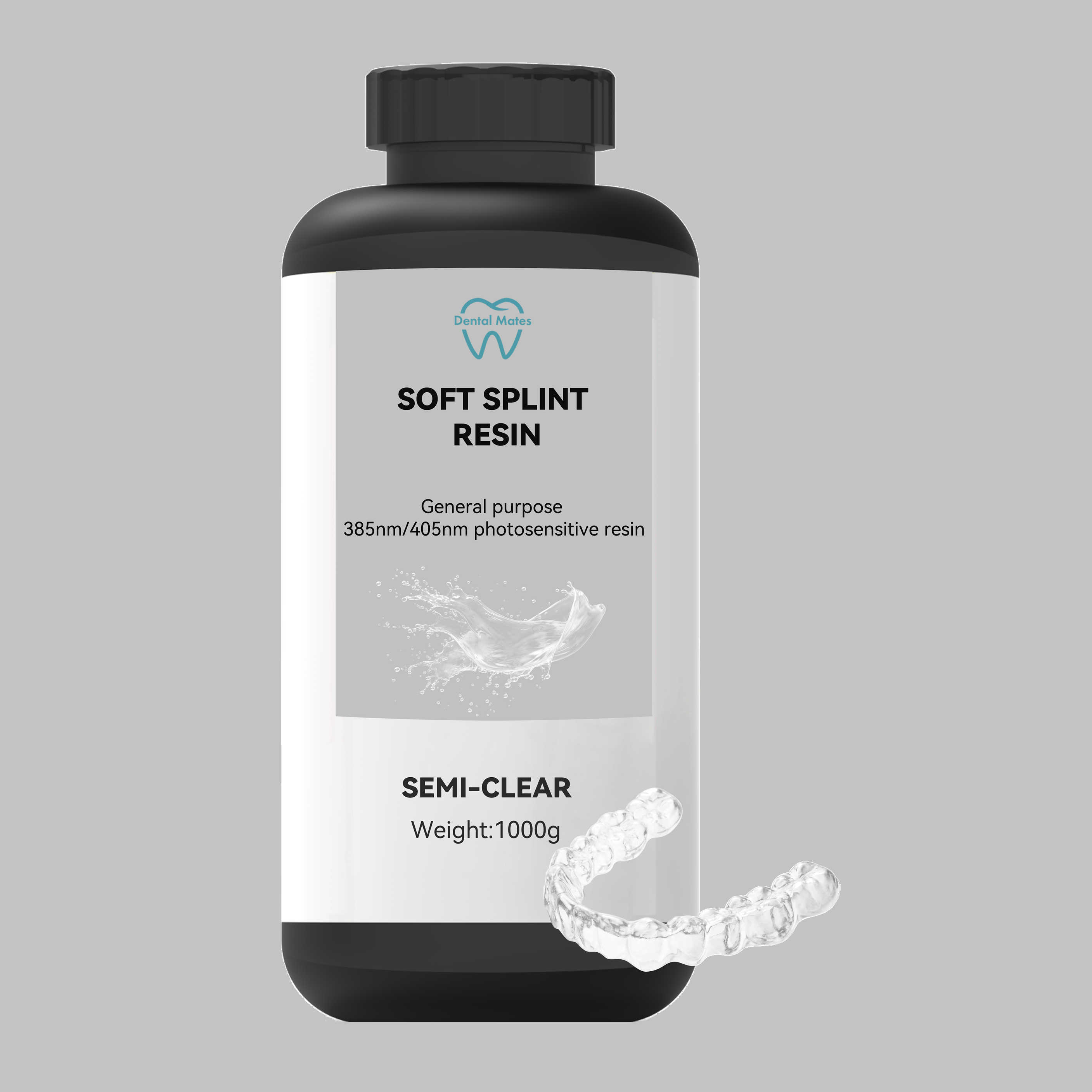 Flexible Soft Splint Resin for DLP and LCD Printers 500ml/500gram Flexible Soft Splint Resin for DLP and LCD Printers 500ml/500gram