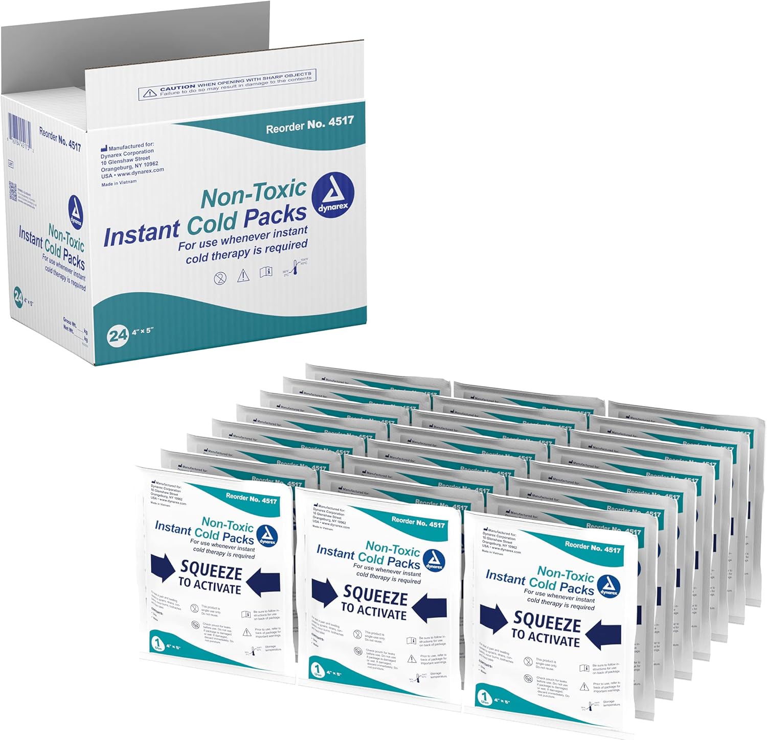 Dynarex Instant Cold Pack w/ Urea - Non-Toxic (24 Count) Dynarex Instant Cold Pack w/ Urea - Non-Toxic (24 Count)