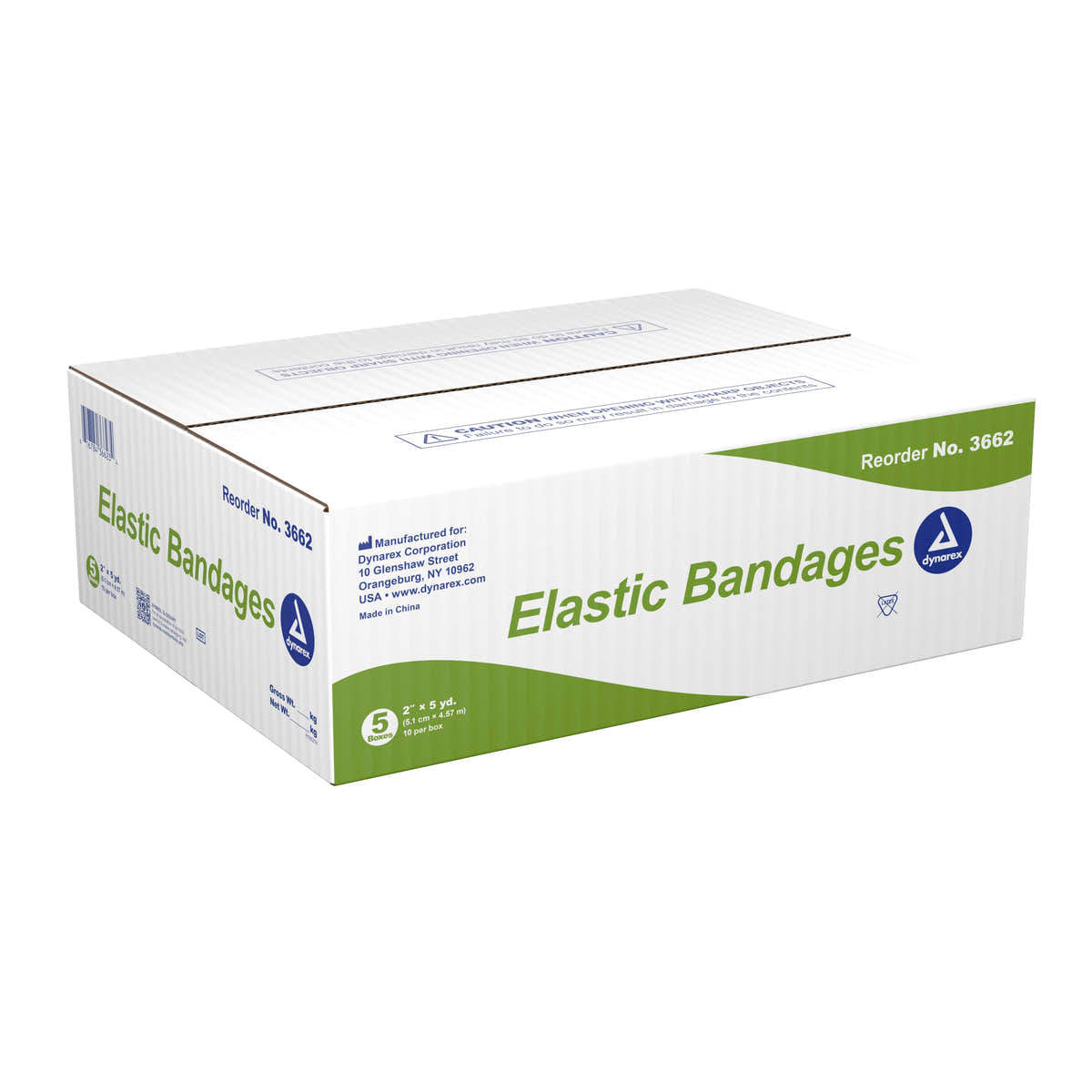 Dynarex Elastic Bandages, 10ea/bx, 5bxs/cs (50 Count) Dynarex Elastic Bandages, 10ea/bx, 5bxs/cs (50 Count)