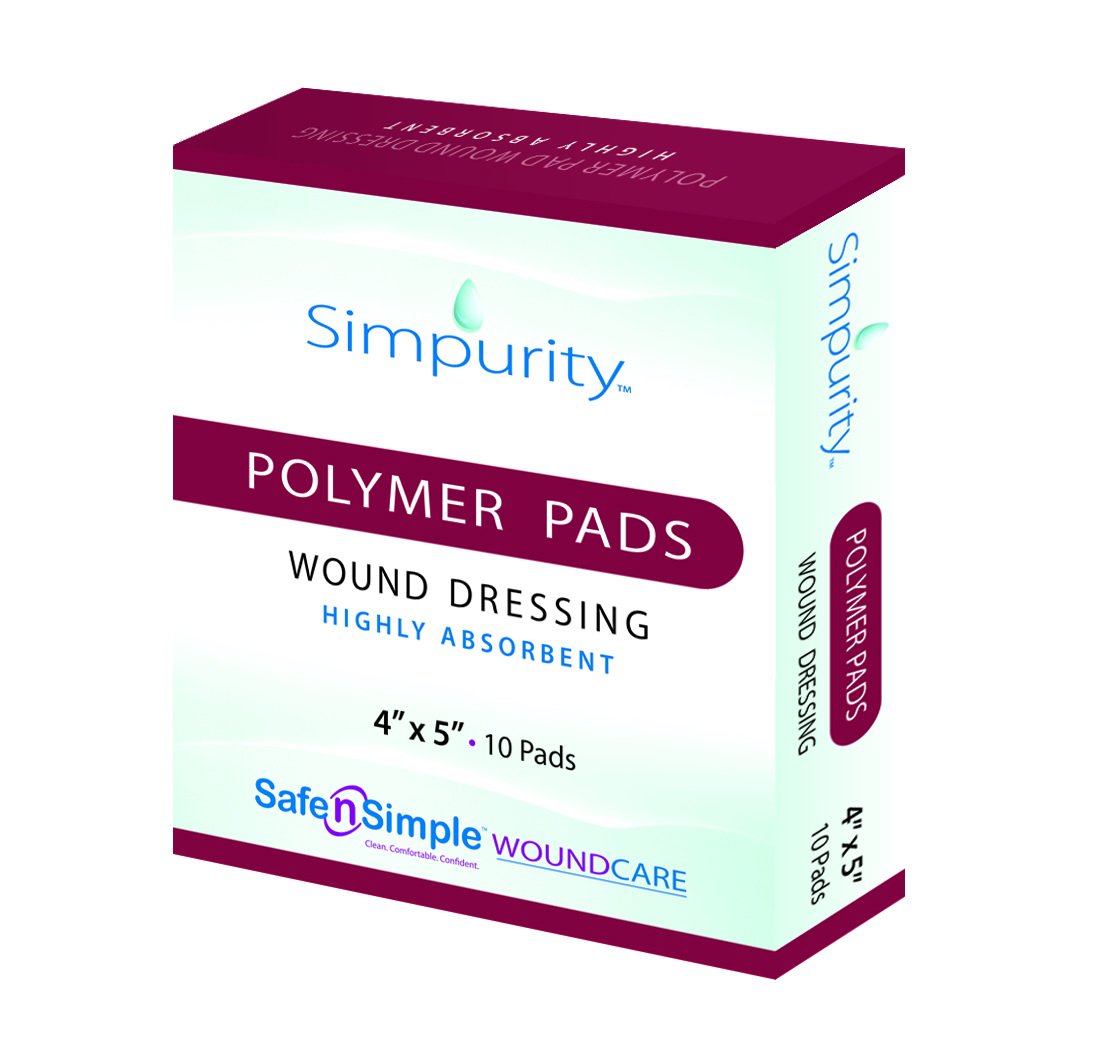 Safe N Simple Simpurity Highly Absorbent Polymer Pads Wound Dressing (80 Count) Safe N Simple Simpurity Highly Absorbent Polymer Pads Wound Dressing (80 Count)