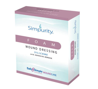 Safe N Simple Simpurity Foam Wound Dressing Silicone with Adhesive Border (192 Count) Safe N Simple Simpurity Foam Wound Dressing Silicone with Adhesive Border (192 Count)