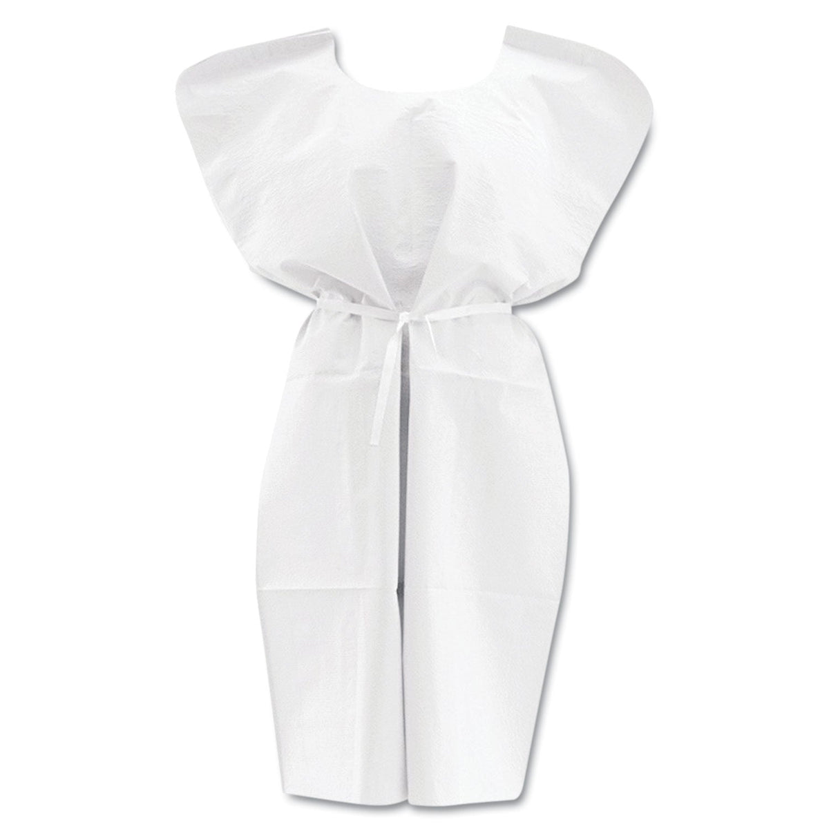 Medline Disposable Patient Gowns, 3-Ply Tissue Poly Tissue, 30" x 42", White, 50/Carton Medline Disposable Patient Gowns, 3-Ply Tissue Poly Tissue, 30" x 42", White, 50/Carton