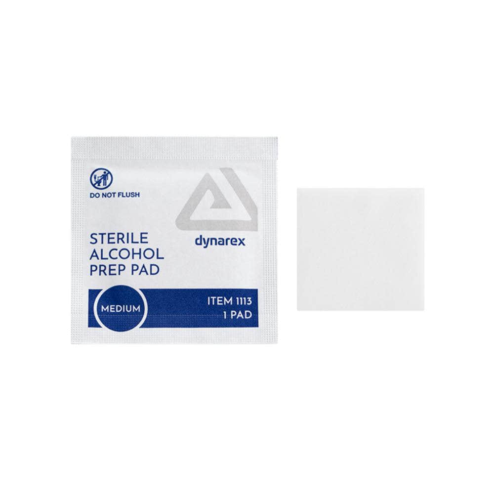 Dynarex Alcohol Prep Pad - Sterile, Medium, 10/bx, 100bxs/case (1000 Count) Dynarex Alcohol Prep Pad - Sterile, Medium, 10/bx, 100bxs/case (1000 Count)
