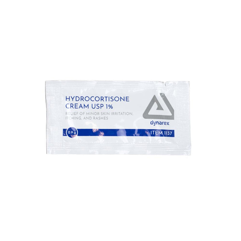 Dynarex Hydrocortisone Cream, 0.9 g Foil Packet, 25/bx, 72bxs/case (1800 Count) Dynarex Hydrocortisone Cream, 0.9 g Foil Packet, 25/bx, 72bxs/case (1800 Count)