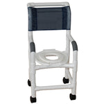 MJM International 115-3-RH Shower chair 15" internal width, for small adult or pediatric needs, 3" twin casters, open front seat and reducer hard seat, 250 lbs weight capacity MJM International 115-3-RH Shower chair 15" internal width, for small adult or pediatric needs, 3" twin casters, open front seat and reducer hard seat, 250 lbs weight capacity
