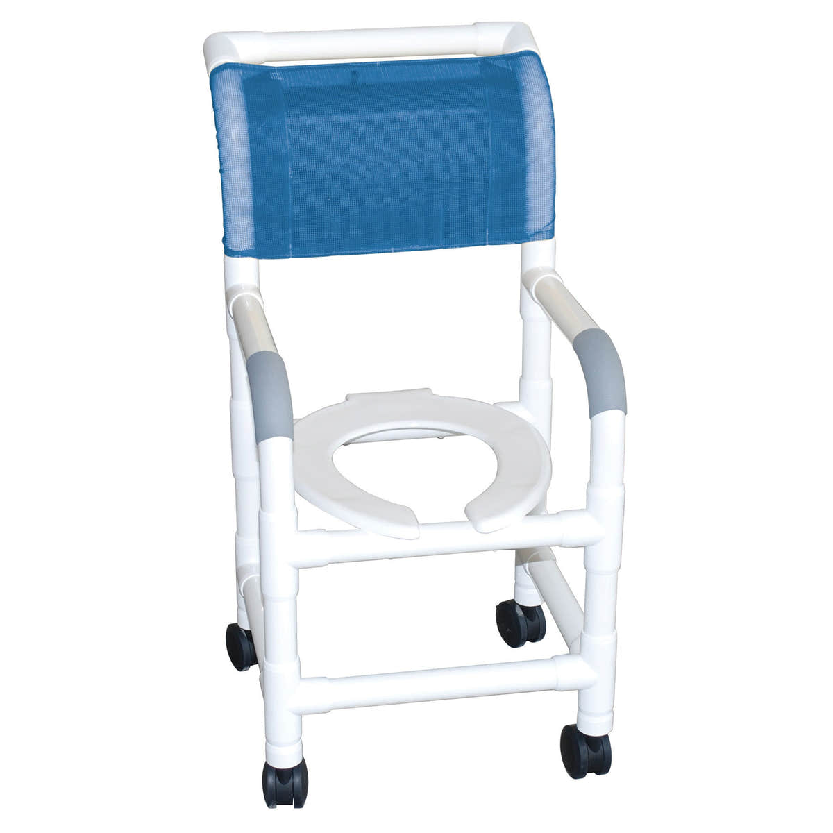 MJM International 115-3 Shower chair 15" internal width, for small adult or pediatric needs, 3" twin casters, open front seat, 250 lbs weight capacity MJM International 115-3 Shower chair 15" internal width, for small adult or pediatric needs, 3" twin casters, open front seat, 250 lbs weight capacity