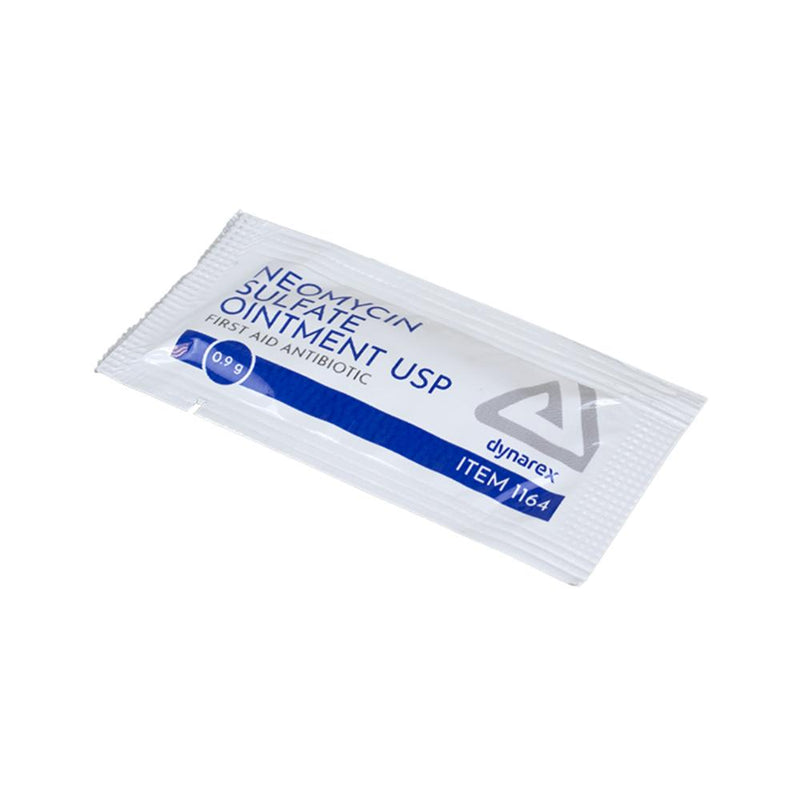 Dynarex Neomycin Sulfate Ointment USP, 0.9g - 10ea/bx, 100bxs/cs (1000 Count) Dynarex Neomycin Sulfate Ointment USP, 0.9g - 10ea/bx, 100bxs/cs (1000 Count)