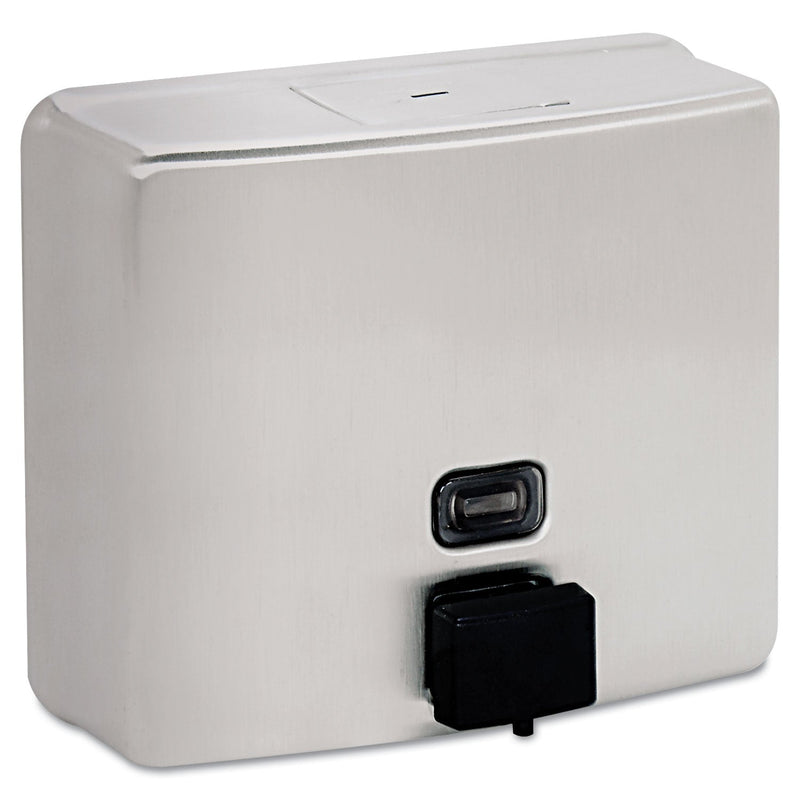 Bobrick ConturaSeries Surface-Mounted Liquid Soap Dispenser, 40 oz, 7 x 3.31 x 6.13, Stainless Steel Satin Bobrick ConturaSeries Surface-Mounted Liquid Soap Dispenser, 40 oz, 7 x 3.31 x 6.13, Stainless Steel Satin