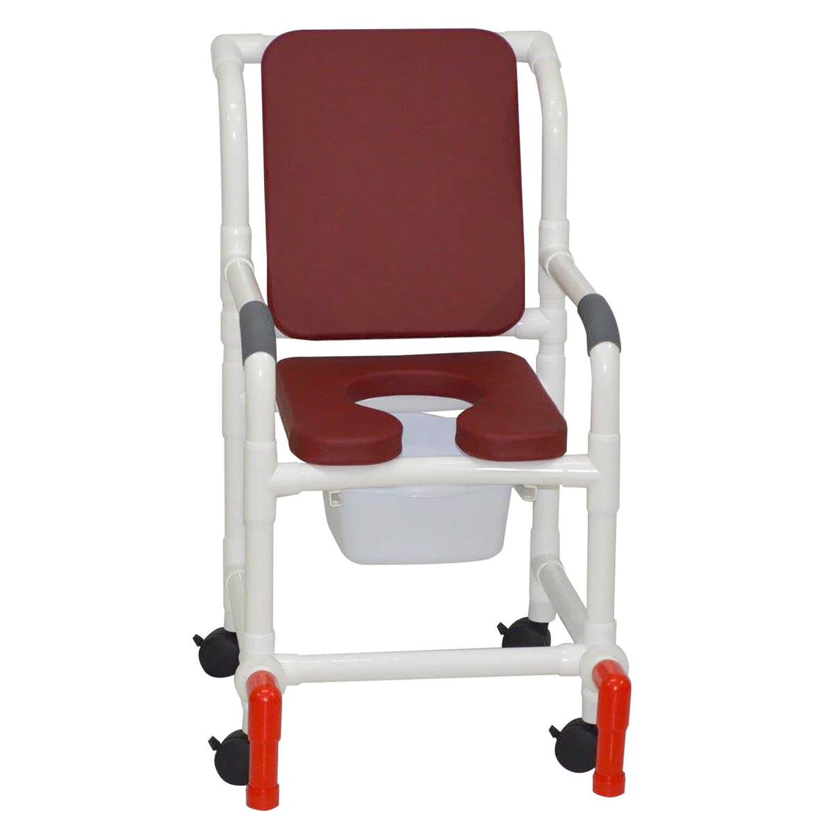 MJM International 118-3TW-SSDE-CBP-BG-SQ-PAIL-AT Shower Chair With Soft Seat Deluxe Elongated, Cushion Back, And Anti-Tippers MJM International 118-3TW-SSDE-CBP-BG-SQ-PAIL-AT Shower Chair With Soft Seat Deluxe Elongated, Cushion Back, And Anti-Tippers