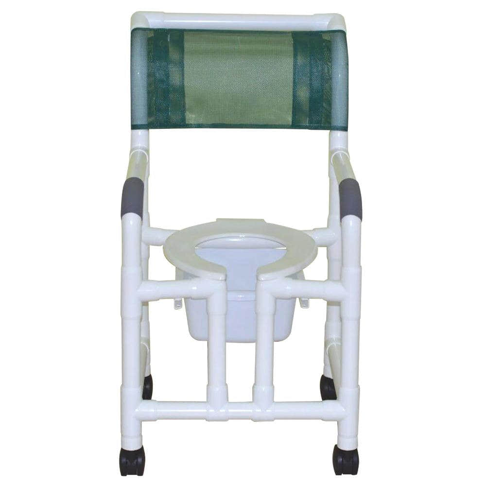 MJM International 118-3TW-OF-SQ-PAIL Shower Chair with Open Front and Slide Out 10 Qt Slide Out Commode Pail, 300 lbs Weight Capacity MJM International 118-3TW-OF-SQ-PAIL Shower Chair with Open Front and Slide Out 10 Qt Slide Out Commode Pail, 300 lbs Weight Capacity