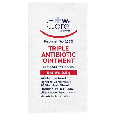 Dynarex Triple Antibiotic Ointment, 0.5 g Foil Packet, 144/bx, 12bxs/case (1728 Count) Dynarex Triple Antibiotic Ointment, 0.5 g Foil Packet, 144/bx, 12bxs/case (1728 Count)