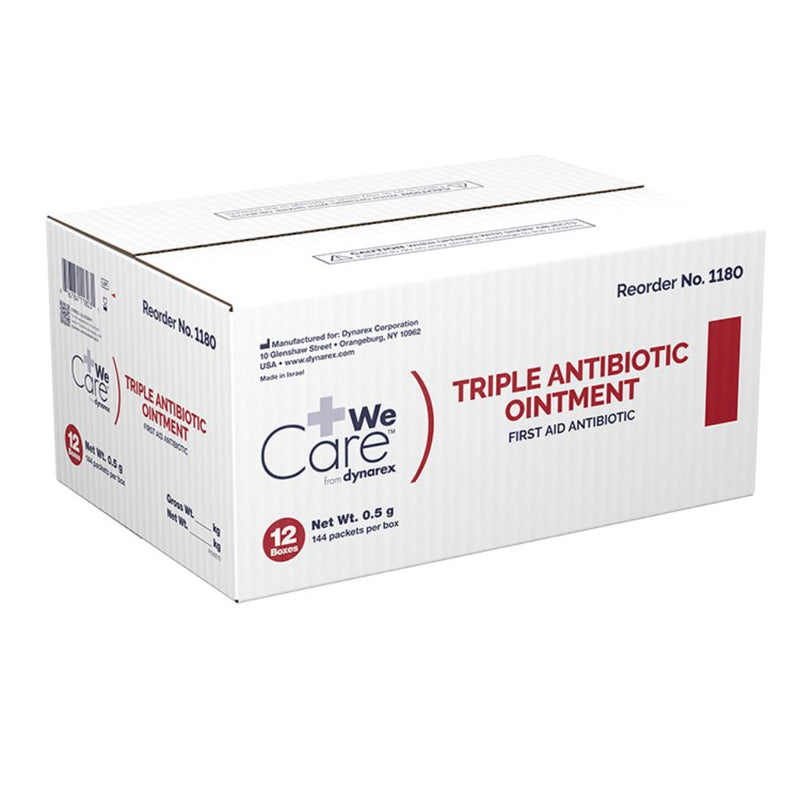 Dynarex Triple Antibiotic Ointment, 0.5 g Foil Packet, 144/bx, 12bxs/case (1728 Count) Dynarex Triple Antibiotic Ointment, 0.5 g Foil Packet, 144/bx, 12bxs/case (1728 Count)