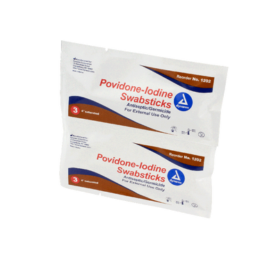 Dynarex Povidone Iodine Swabsticks, 3 Swabsticks per Packet, 10bxs/case (250 Count) Dynarex Povidone Iodine Swabsticks, 3 Swabsticks per Packet, 10bxs/case (250 Count)