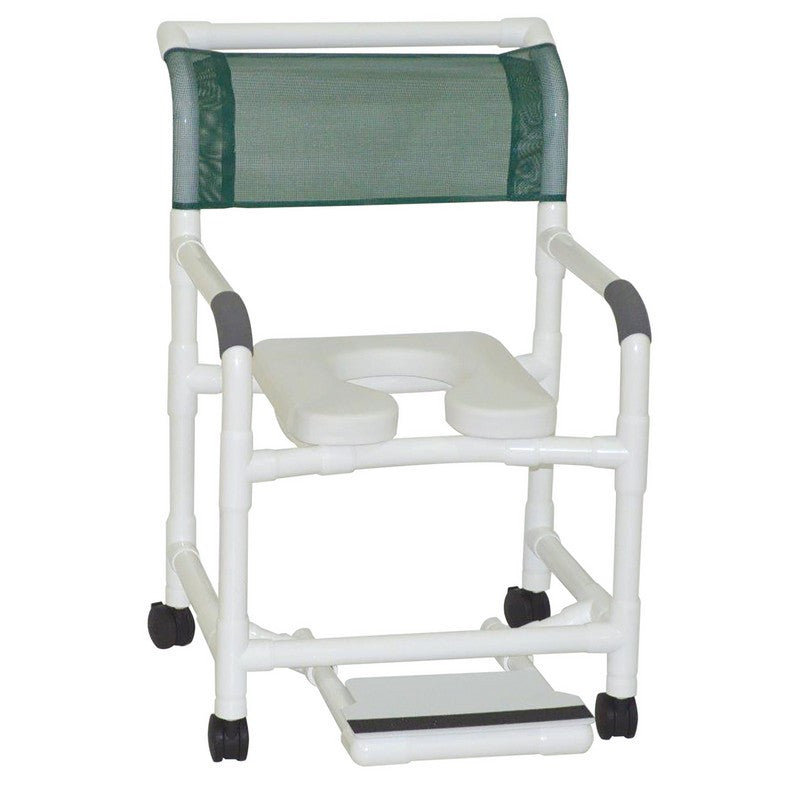 MJM International 122-3TW-SSDE-SF Wide Shower Chair 22" Deluxe Elongated Open Front Soft Seat And Slide Out Footrest, 375 Lbs Weight Capacity MJM International 122-3TW-SSDE-SF Wide Shower Chair 22" Deluxe Elongated Open Front Soft Seat And Slide Out Footrest, 375 Lbs Weight Capacity