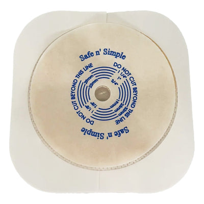 Safe N Simple 2- Piece Wafer Standard Wear Tape Collar White 1 3/4" Flange Cut to Fit (80 Count) Safe N Simple 2- Piece Wafer Standard Wear Tape Collar White 1 3/4" Flange Cut to Fit (80 Count)