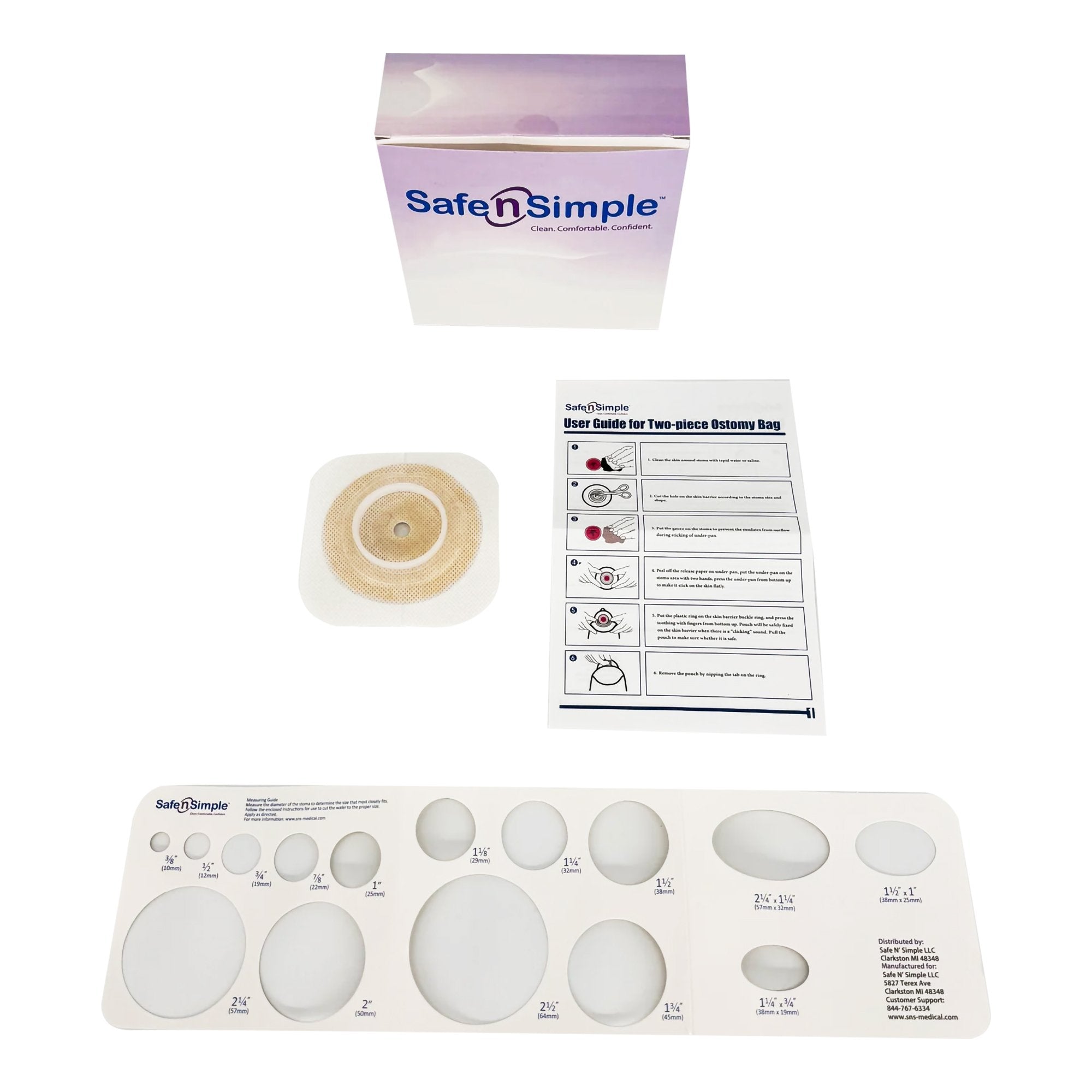 Safe N Simple 2- Piece Wafer Standard Wear Tape Collar White 1 3/4" Flange Cut to Fit (80 Count) Safe N Simple 2- Piece Wafer Standard Wear Tape Collar White 1 3/4" Flange Cut to Fit (80 Count)