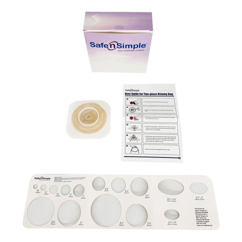 Safe N Simple 2- Piece Wafer Standard Wear Tape Collar White 1 3/4" Flange Cut to Fit (80 Count) Safe N Simple 2- Piece Wafer Standard Wear Tape Collar White 1 3/4" Flange Cut to Fit (80 Count)