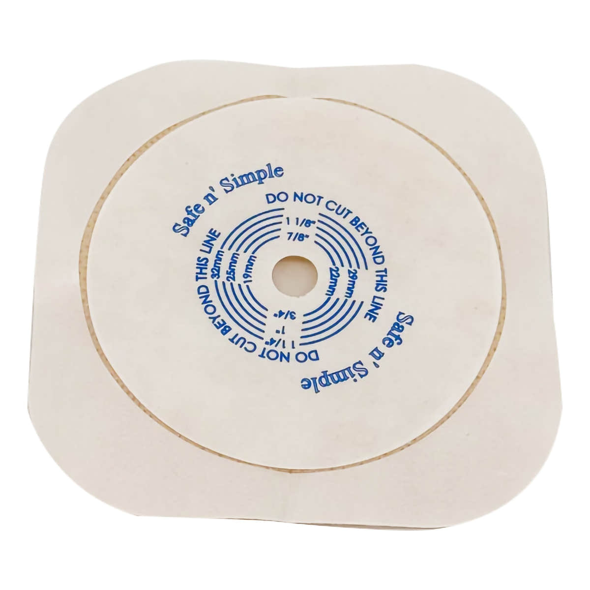 Safe N Simple 2-Piece Wafer Standard Wear Tape Collar Beige 45mm 1 3/4" Flange Cut to Fit (80 Count) Safe N Simple 2-Piece Wafer Standard Wear Tape Collar Beige 45mm 1 3/4" Flange Cut to Fit (80 Count)