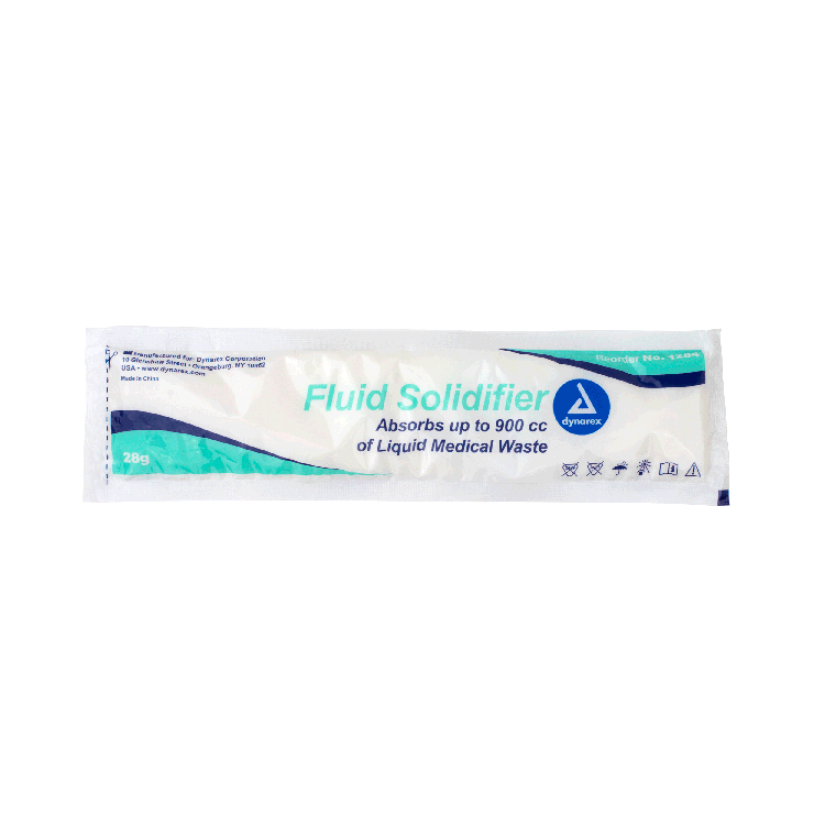 Dynarex Fluid Solidifier, 28g Pouch, 200pcs/case (200 Count) Dynarex Fluid Solidifier, 28g Pouch, 200pcs/case (200 Count)