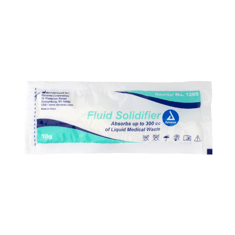 Dynarex Fluid Solidifier, 10g Pouch, 200pcs/case (200 Count) Dynarex Fluid Solidifier, 10g Pouch, 200pcs/case (200 Count)