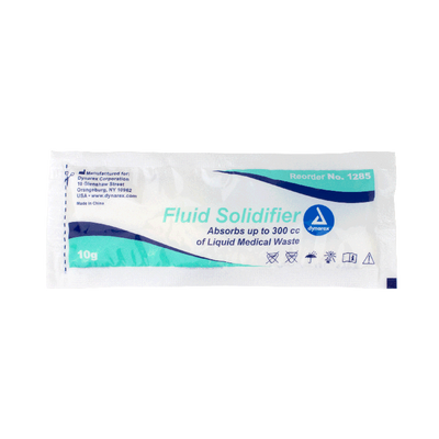 Dynarex Fluid Solidifier, 10g Pouch, 200pcs/case (200 Count) Dynarex Fluid Solidifier, 10g Pouch, 200pcs/case (200 Count)