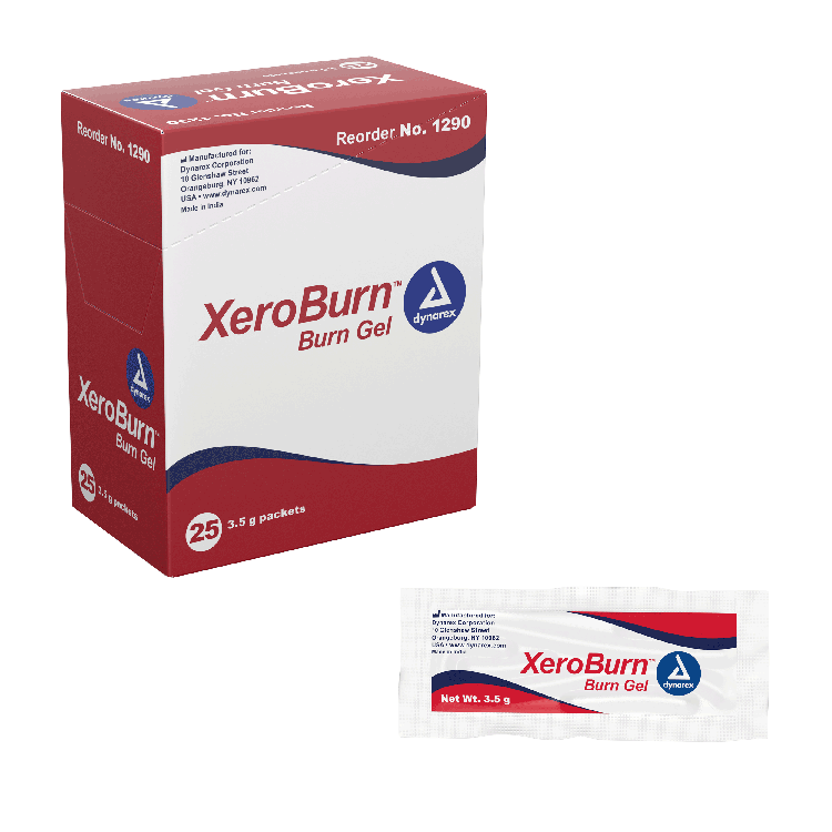 Dynarex XeroBurn Burn Gel, 3.5 g Packet, 25ea/bx, 24bxs/case (600 Count) Dynarex XeroBurn Burn Gel, 3.5 g Packet, 25ea/bx, 24bxs/case (600 Count)