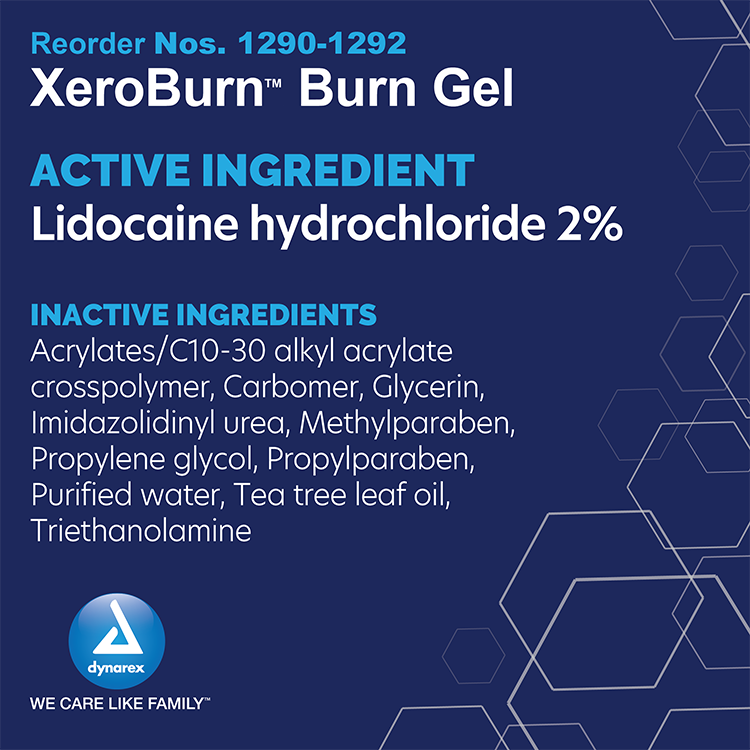 Dynarex XeroBurn Burn Gel, 3.5 g Packet, 6ea/case, 100bxs/case (600 Count) Dynarex XeroBurn Burn Gel, 3.5 g Packet, 6ea/case, 100bxs/case (600 Count)