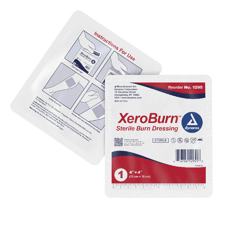 Dynarex XeroBurn Sterile Burn Dressing, 4" x 4", 4/15/cs Dynarex XeroBurn Sterile Burn Dressing, 4" x 4", 4/15/cs