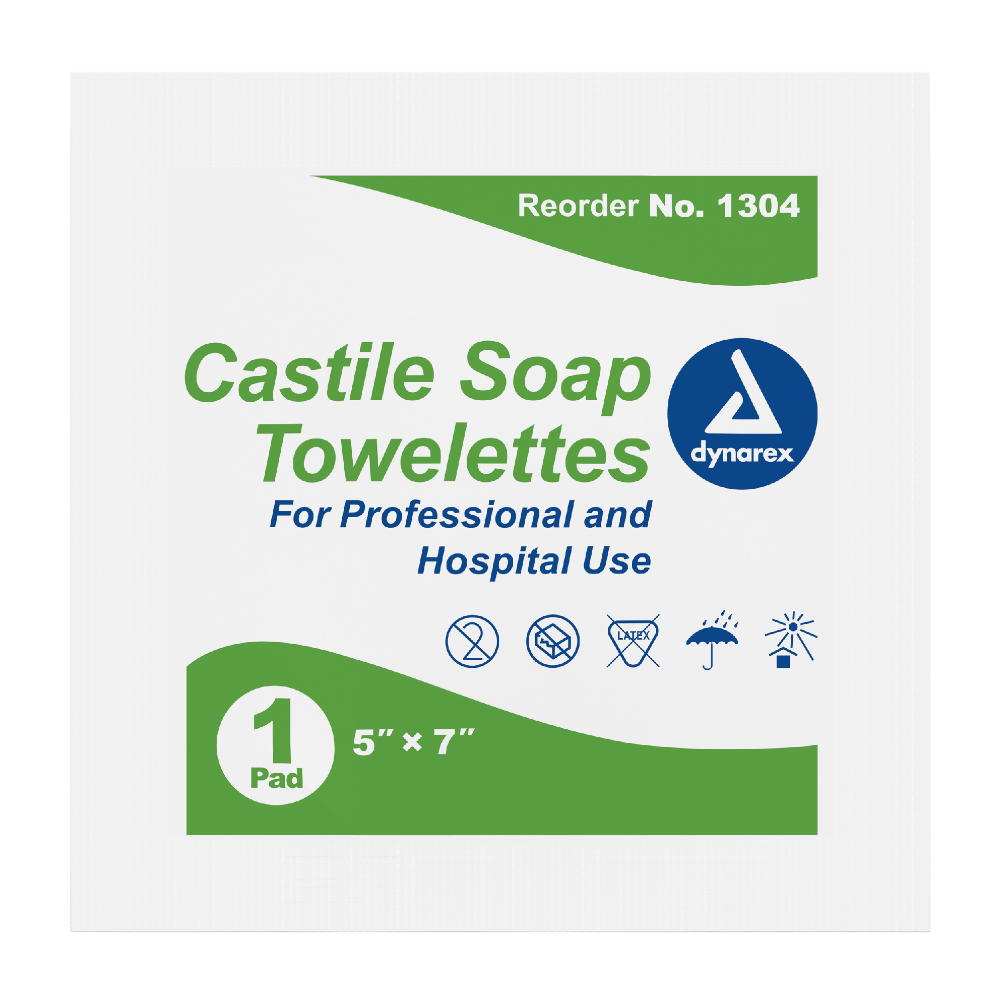 Dynarex Castile Soap Towelettes, 5" x 7", 100ea/bx, 10bxs/case (1000 Count) Dynarex Castile Soap Towelettes, 5" x 7", 100ea/bx, 10bxs/case (1000 Count)