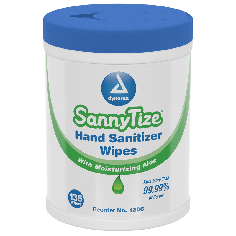 Dynarex Instant Hand Sanitizer, 5.9" x 7.5" Wipes, 12can/case (1620 Count) Dynarex Instant Hand Sanitizer, 5.9" x 7.5" Wipes, 12can/case (1620 Count)