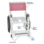 MJM International 131-18-24W Self-propelled Aquatic / Rehab Shower Transport Chair 18" Internal Width, 24" Rear Wheels 350 Lbs Weight Capacity MJM International 131-18-24W Self-propelled Aquatic / Rehab Shower Transport Chair 18" Internal Width, 24" Rear Wheels 350 Lbs Weight Capacity