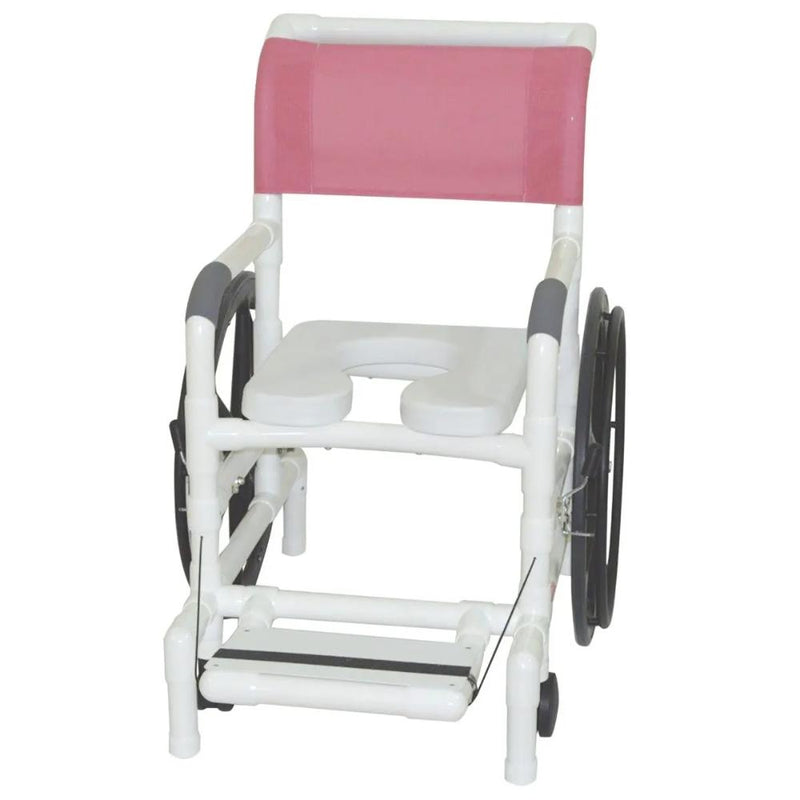 MJM International 131-18-24W Self-propelled Aquatic / Rehab Shower Transport Chair 18" Internal Width, 24" Rear Wheels 350 Lbs Weight Capacity MJM International 131-18-24W Self-propelled Aquatic / Rehab Shower Transport Chair 18" Internal Width, 24" Rear Wheels 350 Lbs Weight Capacity