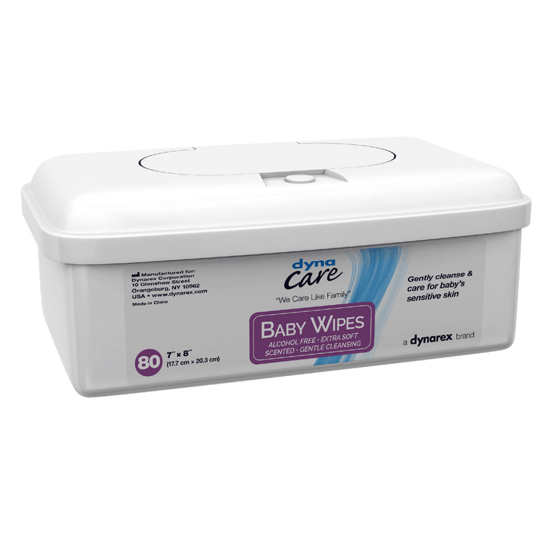 DynaCare Baby Wipes Scented, 7" x 8", 12tub/case (960 Count) DynaCare Baby Wipes Scented, 7" x 8", 12tub/case (960 Count)