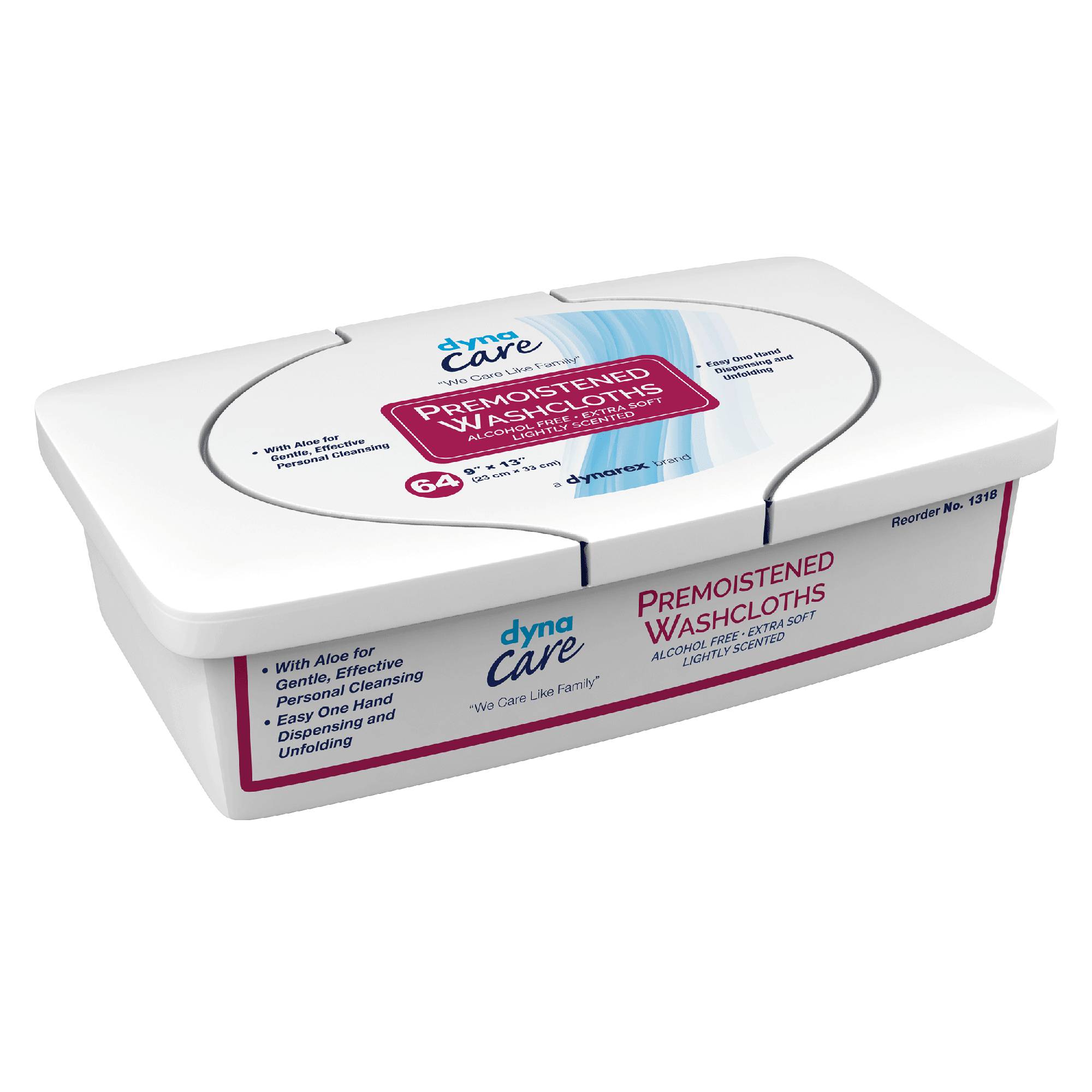 Dynarex Premoistened Adult Washcloths, 9" x 13" Tub, 8tub/case (512 Count) Dynarex Premoistened Adult Washcloths, 9" x 13" Tub, 8tub/case (512 Count)