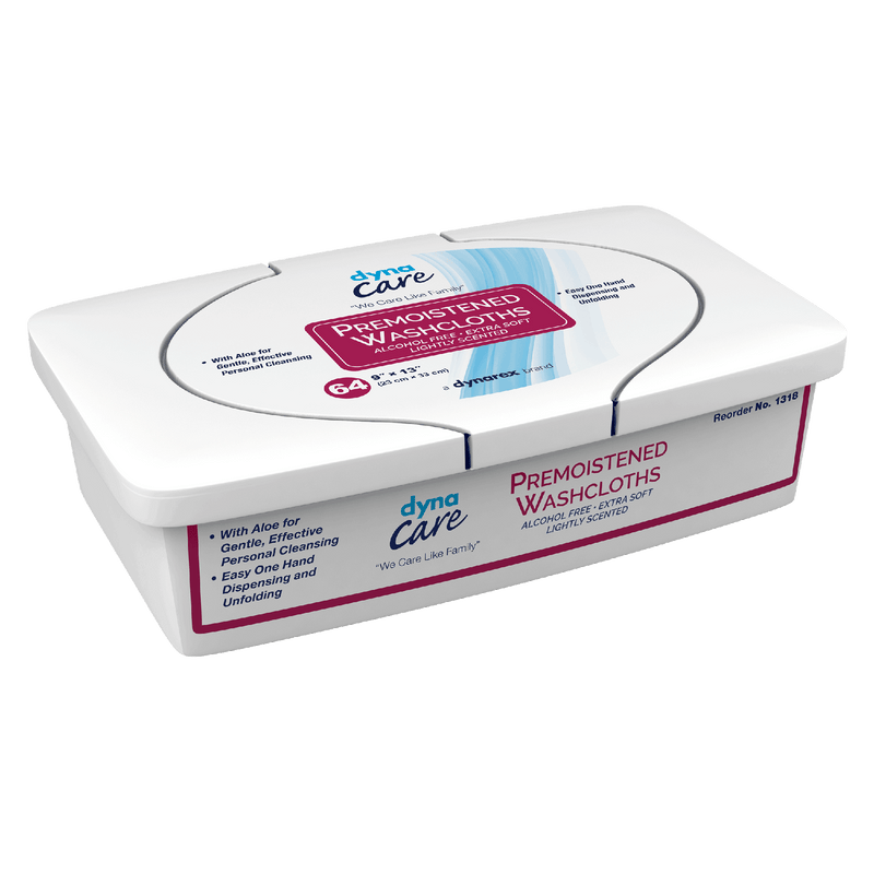 Dynarex Premoistened Adult Washcloths, 9" x 13" Tub, 8tub/case (512 Count) Dynarex Premoistened Adult Washcloths, 9" x 13" Tub, 8tub/case (512 Count)