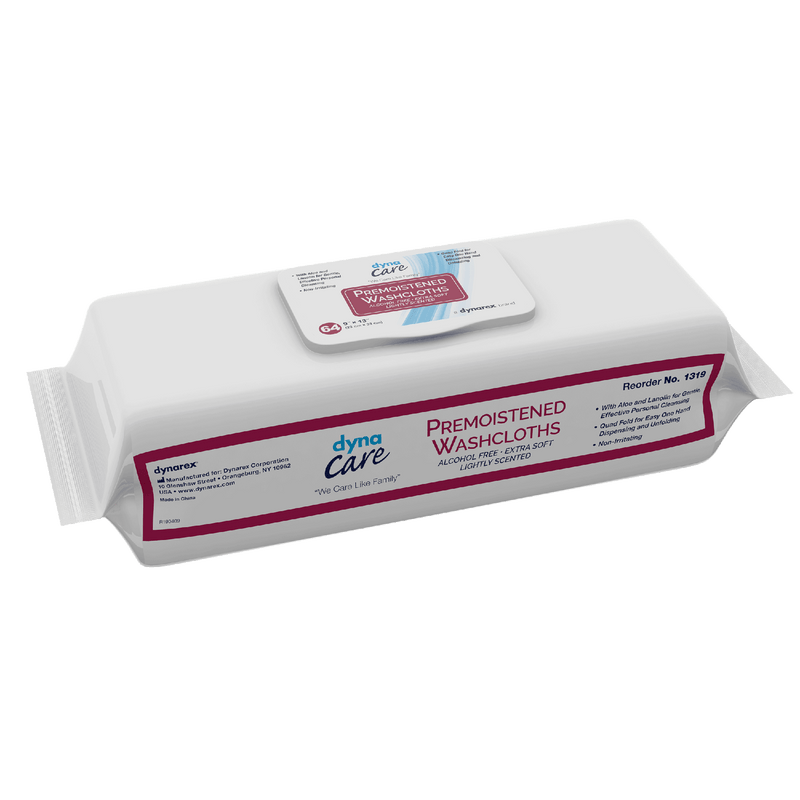 Dynarex Premoistened Adult Washcloths, 9" x 13" Soft Pack ReFill, 8pks/case (512 Count) Dynarex Premoistened Adult Washcloths, 9" x 13" Soft Pack ReFill, 8pks/case (512 Count)
