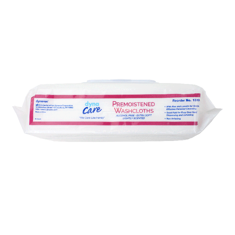 Dynarex Premoistened Adult Washcloths, 9" x 13" Soft Pack ReFill, 8pks/case (512 Count) Dynarex Premoistened Adult Washcloths, 9" x 13" Soft Pack ReFill, 8pks/case (512 Count)