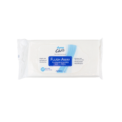 DynaCare Flushable Wipes - Adult, 9" x 13" Soft Pack, 24pks/case (576 Count) DynaCare Flushable Wipes - Adult, 9" x 13" Soft Pack, 24pks/case (576 Count)