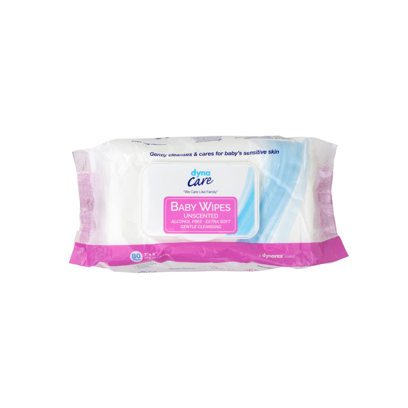 DynaCare Baby Wipes unscented w/ Plastic Lid, 7" x 8", 24pks/case (1920 Count) DynaCare Baby Wipes unscented w/ Plastic Lid, 7" x 8", 24pks/case (1920 Count)